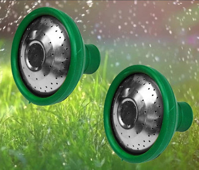 2 x Universal Garden Watering Can Rose Head Push On Fine Rose Sprinkler