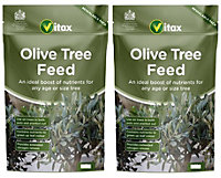 2 x Vitax Organic Olive Tree Fertiliser Plant Feed Boosts fruiting Reseal Pouch 900g