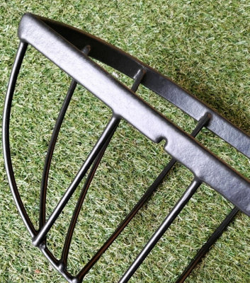 2 x Wall Trough Planter & Coco Liner 24 Inch Wrought Iron Wall Mounted Flower Basket