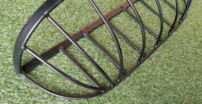 2 x Wall Trough Planter & Coco Liner 24 Inch Wrought Iron Wall Mounted Flower Basket