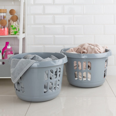 Silver laundry clearance basket