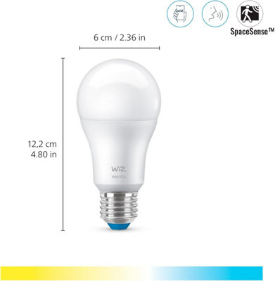 2 x WiZ Smart Bulb, E27 Tuneable Light Bulb Smart Dimming LED, WiFi Works Alexa, Google Assistant & HomeKit, App Control