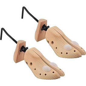 2 x Women Shoe Stretchers Pair Shoe Tree Stretcher Expander Ladies Pine Wood Stretchers for All Shoe Types Size 3-7