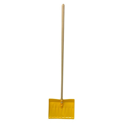 2 x Yellow Snow Shovel Spade With Wooden handle For Clearing Driveways, Gardens, Pathways, Snow & Debris