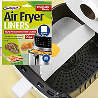 20 Air Fryer Liner Sheets Square Greaseproof Parchment Paper Disposable 20cm