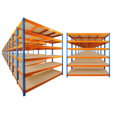 20 Bays of 6 Tier ULTRA HEAVY DUTY Storage Racking 1800h x 1800w x 600d mm 350kg