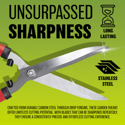 20'' Carbon Steel Blade Grip Handle Garden Shears Hedges Grass Shrubs Bushes New - 5