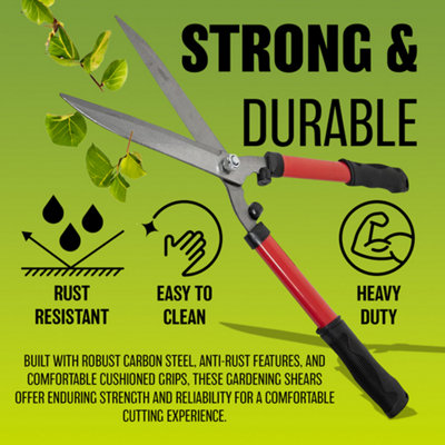 20'' Carbon Steel Blade Grip Handle Garden Shears Hedges Grass Shrubs Bushes New - 7