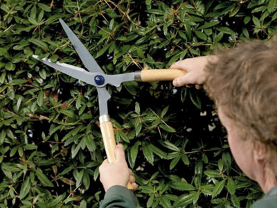 20'' Carbon Steel Blade Wooden Handle Garden Shears Hedges Grass Shrubs Bushes - 4