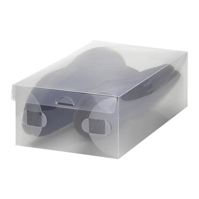 20 Clear Plastic Stackable Shoe Organizer Boxes with Lids, Durable and ...