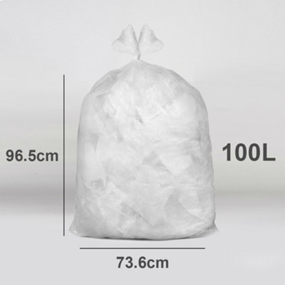 20 Clear Recycling/Refuse Sacks - Clear - 100L (232)