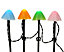 20 Coloured Mushroom Stake Lights Mini Christmas LED Pathway Lights Warm White