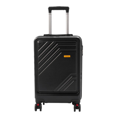 20-Inch Black Lightweight Hard Shell Suitcase with Combination Lock ...