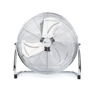 20 Inch Chrome Gym Floor Fan with 3 speed settings