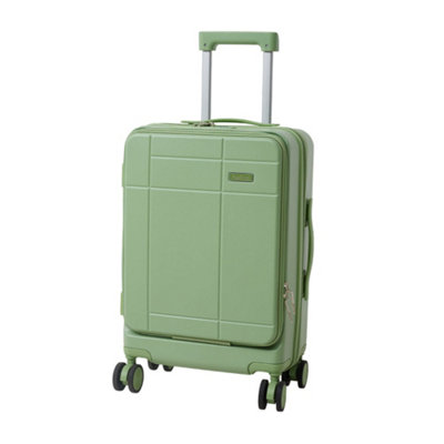 20-Inch Suitcase with Combination Lock USB Charging Port and Cup Holder ...