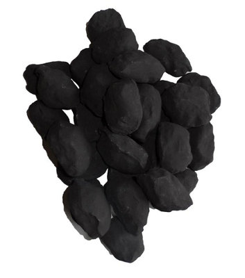 20 Large Gas Fire Replacement Casted Coals Oval shaped 65-70mm Size