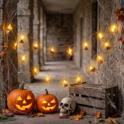 20 LED Battery Operated Halloween String Lights 8 Modes Acrylic ...