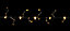 20 LED Gold Star Beaded Christmas Garland 1.9M Warm White Lights Battery Operated