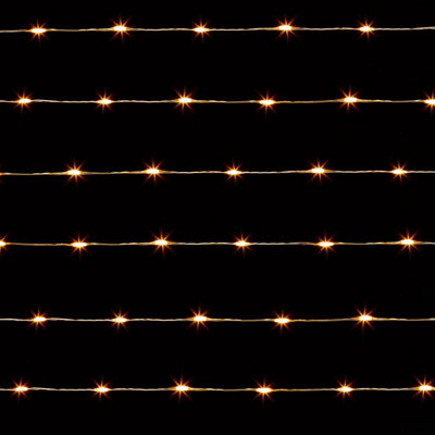 20 LED Indoor Wire Lights Ultra Bright Warm White LEDs Battery Operated 1.9M
