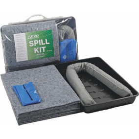 20 Litre EVO Spill Kit including a Drip Tray - Suitable for Hydraulics, Oils, Coolant, Fuels and Mild Ac'ds.