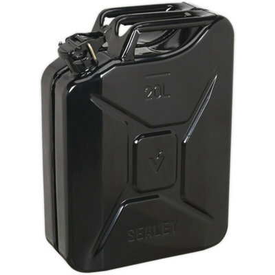 20 Litre Leak-Proof Jerry Can with Bayonet Closure and Fuel Resistant Lining in Black