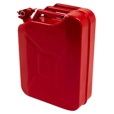 20 Litre Metal Jerry Can Wolf Vibrant Red with Leak-proof Bayonet Closure