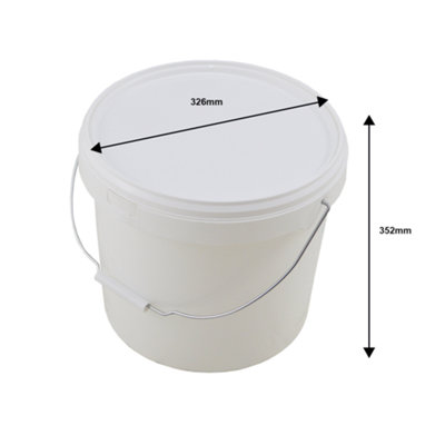 20 Litre Plastic Bucket with Tamper Evident Lid