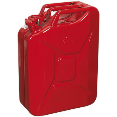 20 Litre Red Jerry Can with Leak-Proof Closure and Fuel Resistant Lining