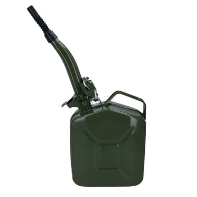 20 Ltr Metal Fuel Jerry Can Holder Storage Container + Flexible Fuel ...
