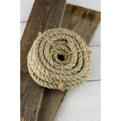 20 mm Jute Rope, 30 metres / 98 ft Long, Strong Natural Hessian Cord ...