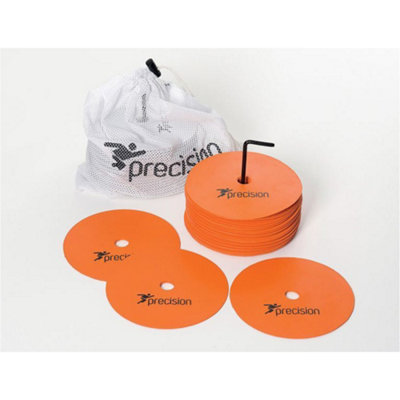 20 PACK 15cm ORANGE Flat Rubber Pitch Marker Discs Ultra Slim Outdoor Sports DIY at B&Q