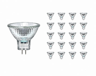 20 Pack 20W MR11 GU4 12V Traditional Reflector Bulbs, 5000 Hrs, Warm ...