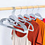 20 pack Plastic Hangers with U-Shaped Opening