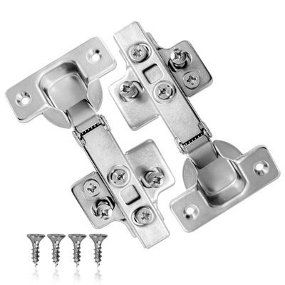 20 PACK Premier Soft Close Kitchen/ Bedroom Cabinet Door Hinges Including Screws and Clip on Backplate Adjustable - 6