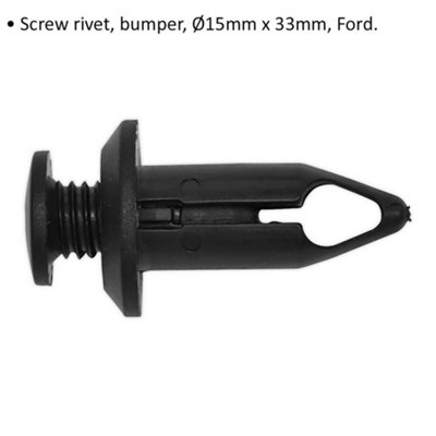 20 PACK Screw Rivet Trim Clip - 15mm x 33mm - Suitable for Ford & GM ...