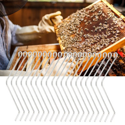 20-Pack Stainless Steel Beehive Connectors for Wooden Beehives-Essential Beekeeping Tools