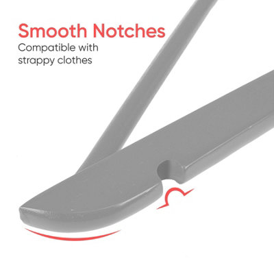 20 Pack Wooden Hangers - Grey ASAB - 7