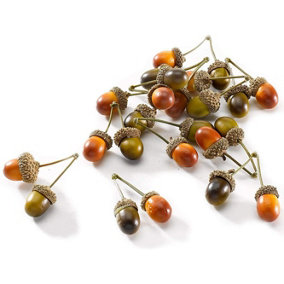 20 Pairs of Best Artificial Autumn Acorns for Halloween Decoration Crafts