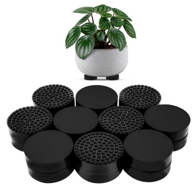 20 Pcs Pot Feet for Garden Pots Black Invisible Pot Risers for Indoor ...
