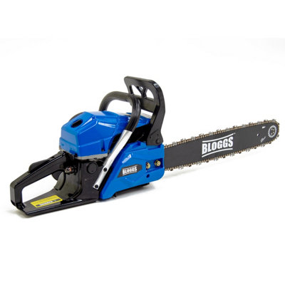 20'' Petrol Chainsaw Bloggs 52cc with Easy Start & Chain + Log Saw Horse & Oils - 4