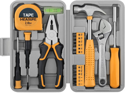 20 Piece Household Tool Set, Essential Home Tool Kit with Compact ...