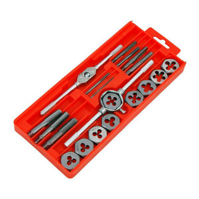 20 Piece Tap and Die Set Wrench Cuts Automotive (Neilsen CT1425)