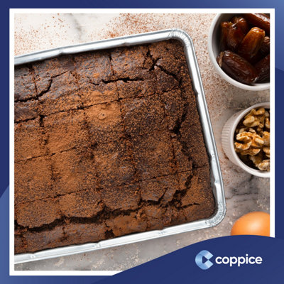 20 Pk Coppice Aluminium Foil Tray for Baking, BBQ, Roasting, Grilling & Food Storage 32 x 20 x 3cm. Freezer & Oven Safe