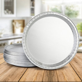 20 Pk Coppice Silver Round Aluminium Foil Platters for Parties, Buffets & Entertaining 31cm Food Safe