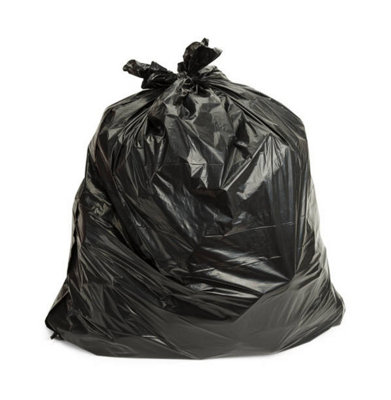 20 Recyclable Black Bin Bags Household Refuse Sacks 70L Rubbish Waste Bin Liner