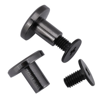 20 Sets of 8mm Brass Flat Head Rivets for Leather Craft and Luggage Straps