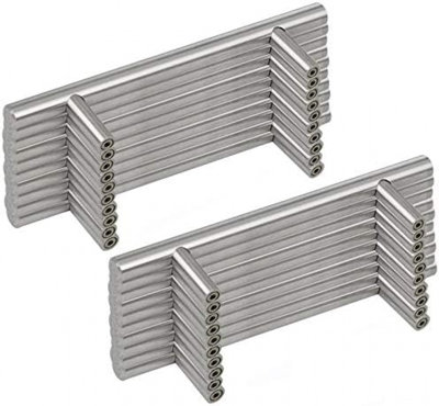 20 stainless steel handles, 160 mm hole spacing, brushed steel T ...