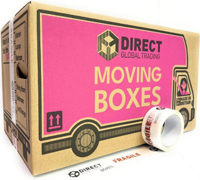 Large Strong Cardboard House Moving Packing Boxes For Moving House Removal Packing Boxes With Handholes And Room List Pack Of 20
