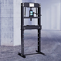 20 Ton Black H Frame Floor Standing Heavy Duty Steel Workshop Garage Hydraulic Press 142 cm