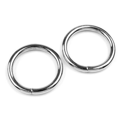 20 x 12 mm O Rings Buckles for Webbing Strap, Metal, Silver